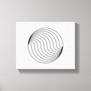 Minimalistische Circle Waves Leinwanddruck