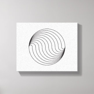 Minimalistische Circle Waves Leinwanddruck