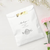 Minimalistische Clam Seashell Monogram-Gastgeschen Geschenktütchen (Versiegelt)