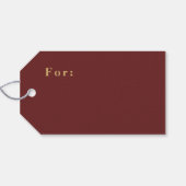 Minimalistische Classic Happy Holidays Red Gift Ta Geschenkanhänger (Rückseite Horizontal)