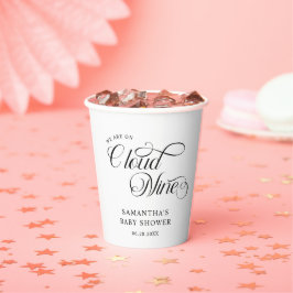 Minimalistische Cloud Nine Baby Dusche Pappbecher