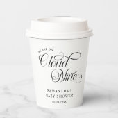 Minimalistische Cloud Nine Baby Dusche Pappbecher (Rückseite)