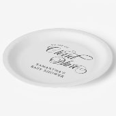 Minimalistische Cloud Nine Baby Dusche Pappteller (Schrägansicht)