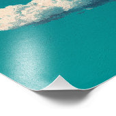 Minimalistische Cloud Wall Art für serene Zuhause- Fotodruck (Ecke)