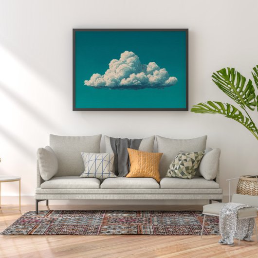Minimalistische Cloud Wall Art für serene Zuhause- Fotodruck