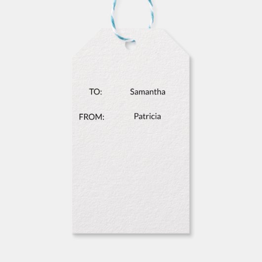 Minimalistische Clovers - Geschenkmarke Geschenkanhänger (Rückseite)