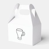 Minimalistische Coffee Line Art-Geschenk Geschenkschachtel (Rückseite)