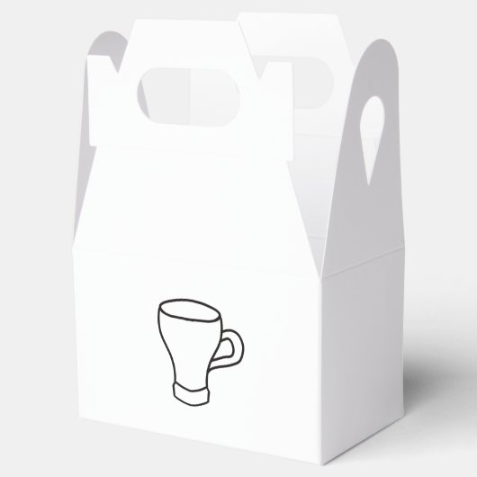 Minimalistische Coffee Line Art-Geschenk Geschenkschachtel (Geöffnet)