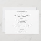 Minimalistische Collage 3 Fotos Graduate Abschluss Einladung (Rückseite)
