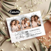 Minimalistische Collage Bridesmaid-Vorschlagskarte Einladung