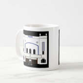 Minimalistische Columbia Theater Kaffee-Tasse Kaffeetasse (Vorderseite Links)