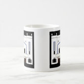 Minimalistische Columbia Theater Kaffee-Tasse Kaffeetasse (Mittel)