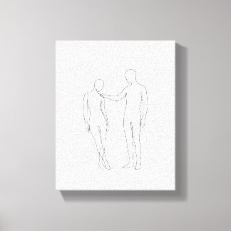 Minimalistische Continuous Line Kunst - Abstrakte  Leinwanddruck