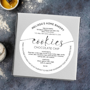 Minimalistische Cookies Etikett Hütte Bäckerei Ver Runder Aufkleber