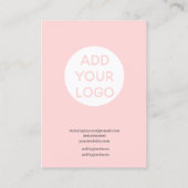 Minimalistische cool-rosa-graue Ohrring-Anzeige de Visitenkarte (Rückseite)