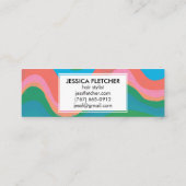 Minimalistische Coole Streifen Mini Visitenkarte (Rückseite)