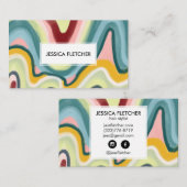 Minimalistische Coole Streifen Visitenkarte (Vorne/Hinten)