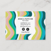 Minimalistische Coole Streifen Visitenkarte (Rückseite)