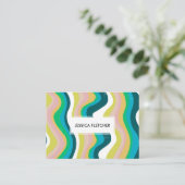 Minimalistische Coole Streifen Visitenkarte (Stehend Vorderseite)