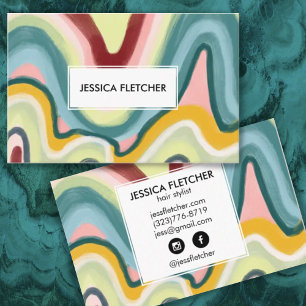 Minimalistische Coole Streifen Visitenkarte