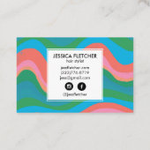 Minimalistische Coole Streifen Visitenkarte (Rückseite)