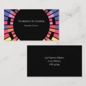 Minimalistische Coole Streifen Visitenkarte (Vorne/Hinten)