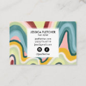 Minimalistische Coole Streifen Visitenkarte (Rückseite)