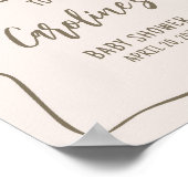 Minimalistische Coquette Baby Dusche Empfang Poster (Ecke)