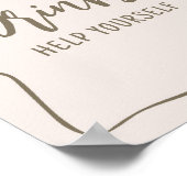 Minimalistische Coquette Baby Dusche Getränke Poster (Ecke)