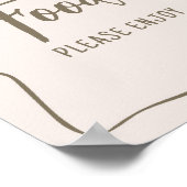 Minimalistische Coquette Baby Dusche Poster (Ecke)