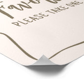 Minimalistische Coquette Baby Duschfavoriten Poster (Ecke)