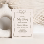 Minimalistische Coquette Babydusche Einladung
