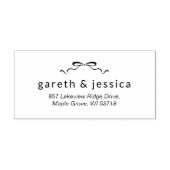 Minimalistische Coquette Bow-Rücksendeadresse Permastempel (Design)