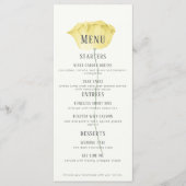 Minimalistische Coral Blume Two Entree Menü Menükarte (Vorderseite)