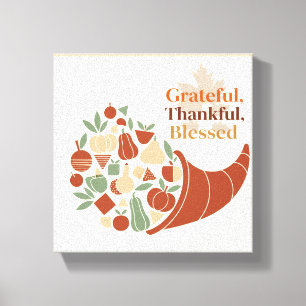 Minimalistische Cornucopia Wall Street Art - Boho Leinwanddruck