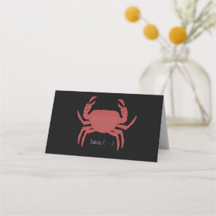 Minimalistische Crab Black Wedding Probe Platzkarte