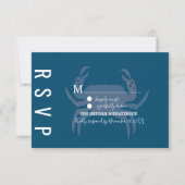 Minimalistische Crab Typografy Wedding RSVP Einladung (Vorderseite)