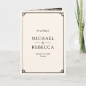Minimalistische Cream QR-Code-Hochzeit mit Foto Einladung (Vorderseite)