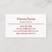 Minimalistische Creative Sleek White Modern Clear Visitenkarte (Vorderseite)