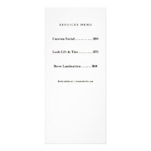Minimalistische Creme-Esthetiker-Preisliste Nachso