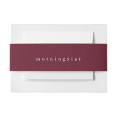 Minimalistische Crimson Maroon Einladung Bly Band (Vorderseite Beispiel)