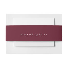 Minimalistische Crimson Maroon Einladung Bly Band