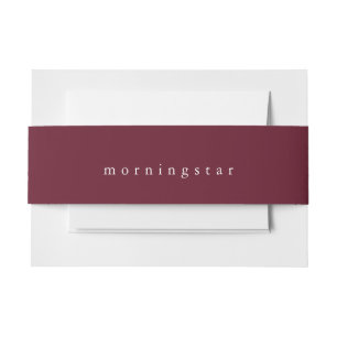 Minimalistische Crimson Maroon Einladung Bly Band