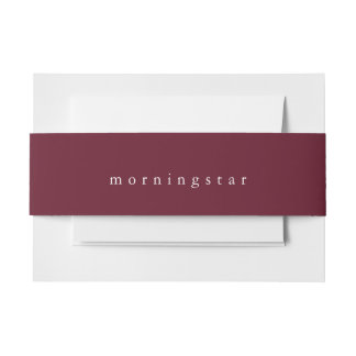 Minimalistische Crimson Maroon Einladung Bly Band