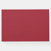Minimalistische Crimson Red Wedding Gästebuch (Rückseite)
