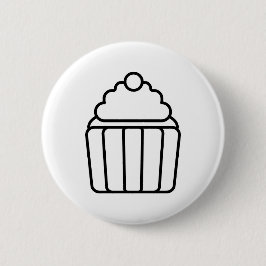 Minimalistische Cupcake-Kontur Button