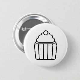 Minimalistische Cupcake-Kontur Button
