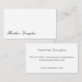 Minimalistische Cursive Typografie Visitenkarte (Vorne/Hinten)