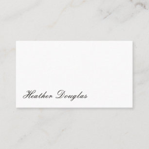 Minimalistische Cursive Typografie Visitenkarte