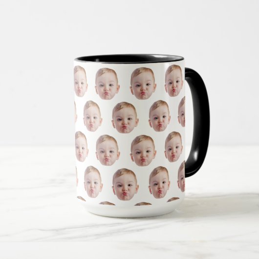 Minimalistische Custom Funny Gesichtsgeschenke Bab Tasse (VorderseiteRechts)